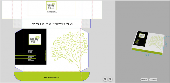 Разработка коробки для образцов компании Woody woods