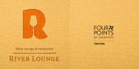 Обложка меню для ресторана River Lounge Four Points by SHERATON