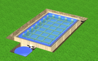 3d анимация установки бассейна