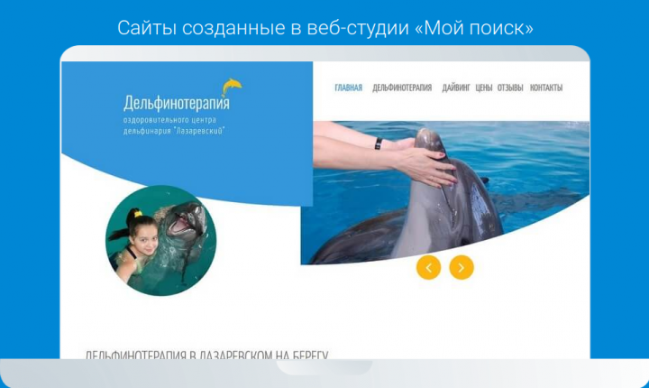 Создание сайта Дельфинотерапия