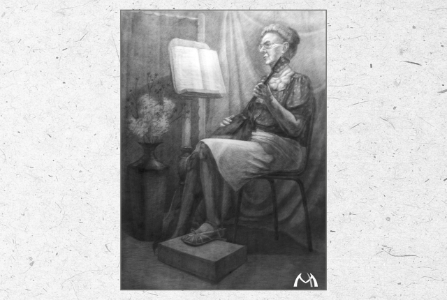 Графика. Фигура в интерьере
