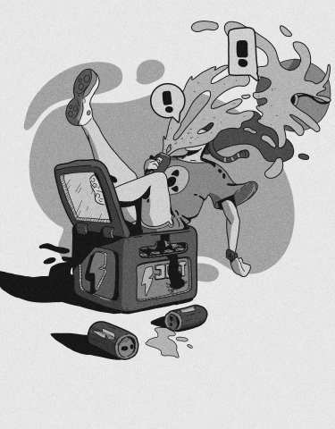 Иллюстрация в стиле ретро футуризм