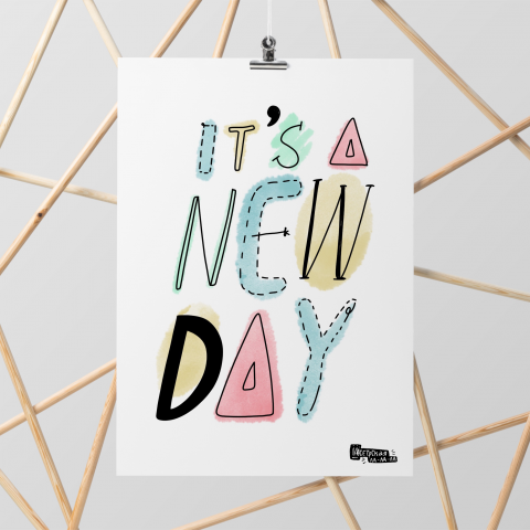 Надпись «это новый день»