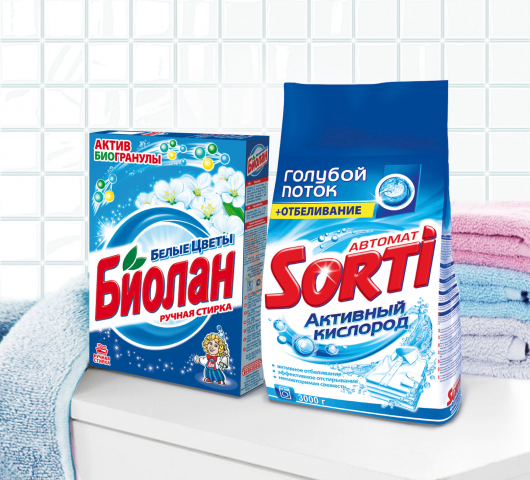 Рестайлинг средства для стирки Биолан и Sorti