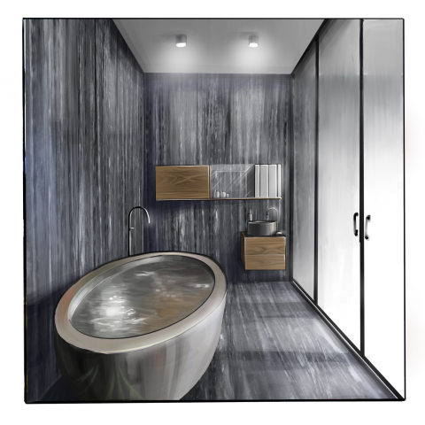 Ручная подача дизайна ванной