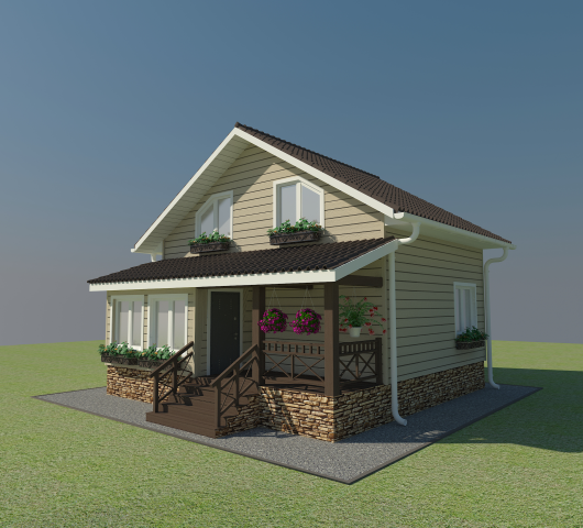 Проект двухэтажного дачного дома 100 кв метров