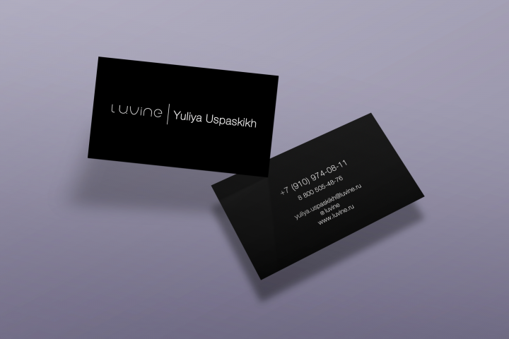 Личная визитка для Fashion Brand LUVINE