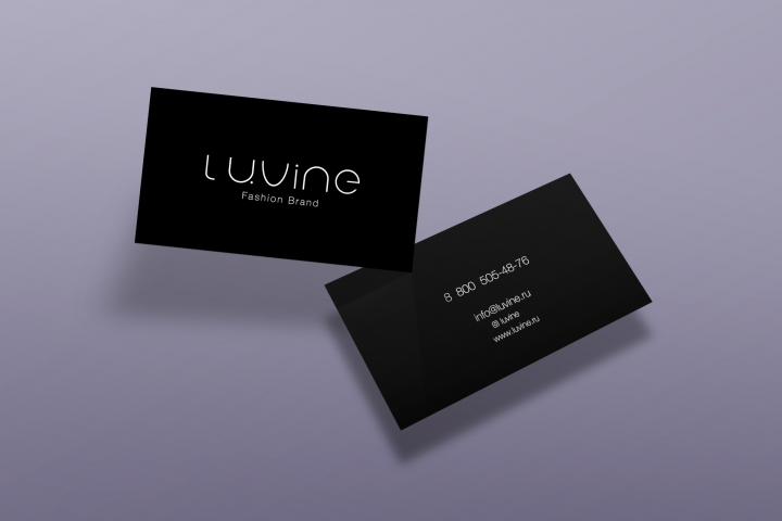 Корпоративная визитка для Fashion Brand LUVINE