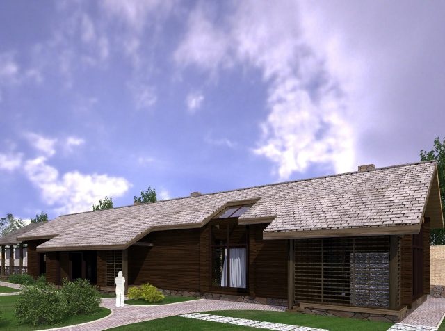 Баня из клееного бруса.