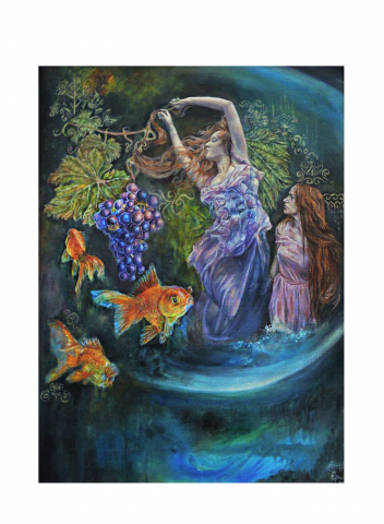 "Underwater dance", холст масло 40 x 30 см
