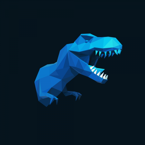 Тиранозавр - техника low poly
