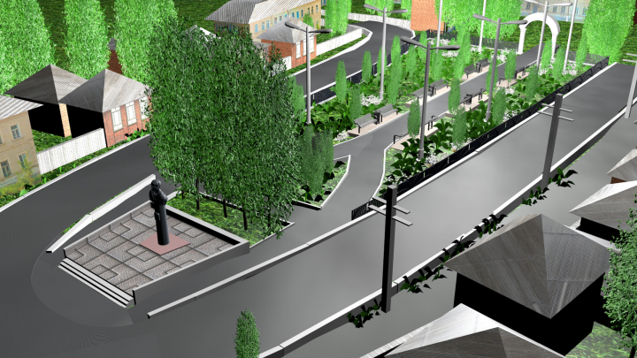 Проект для города благоустройство территории у памятника