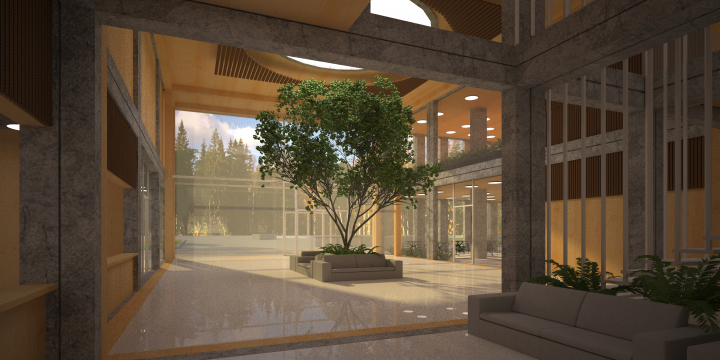 Интерьер фойе здания зрелищного назначения - Мультиплекс