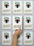 Открытка Star Wars в стиле типографика