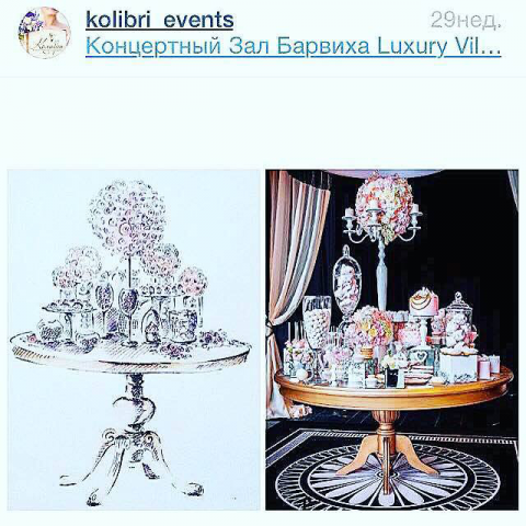 sketch sweet table
