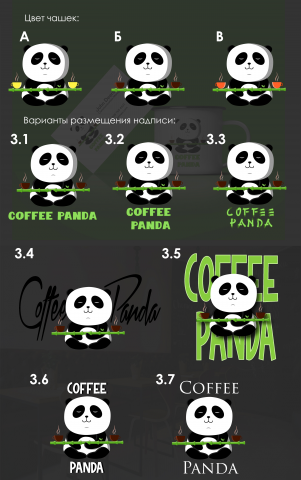 Логотип для кофейни "Сoffee Panda"