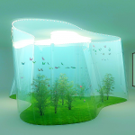 Концепция аквариума для выставки бабочек