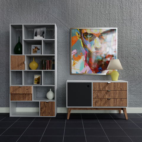 Полки для книг. Комод.