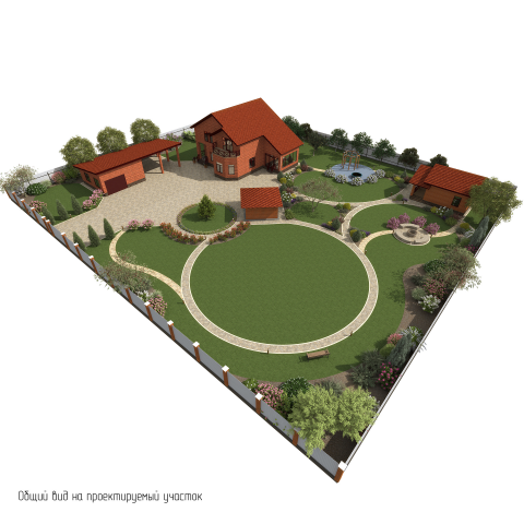 Проектирование частной территории (30 сот.)