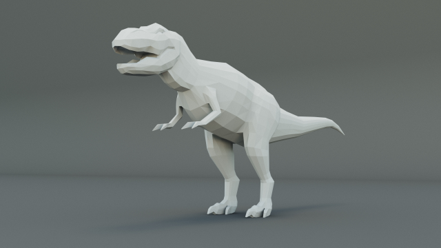 low-poly динозавр