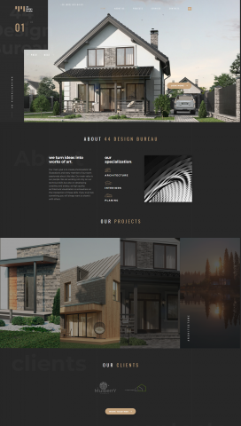 Сайт Визитка Design Bureau