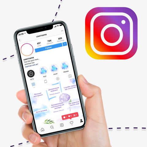 Дизайн бесконечной ленты в Inctagram