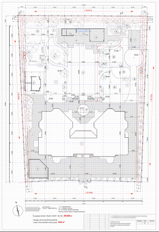 Проект юг28. Разбивочный план - схема элементов благоустройства