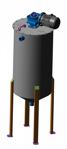 Емкость с рамной мешалкой на 100 литров