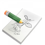 notebook with pencil