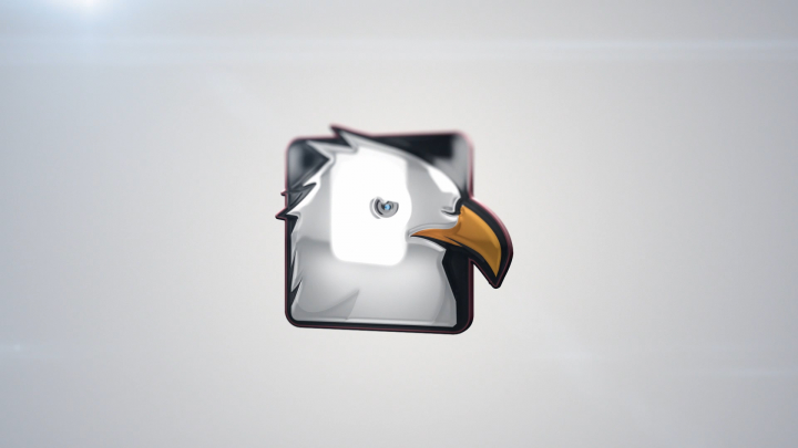 Glossy анимация логотипа с отражениями