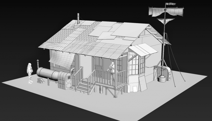 Создание Low-Poly модели по скетчу
