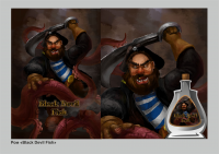 иллюстрация на этикетку black devil fish