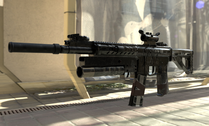 CGI M4A1 battle rifle for games