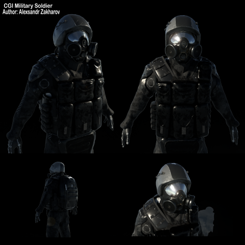 CGI warrior character for games