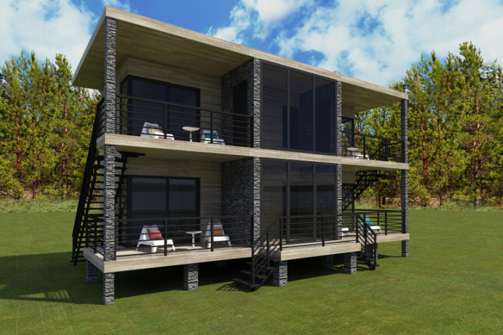 Проект небольших загородных домов на турбазе на Байкале