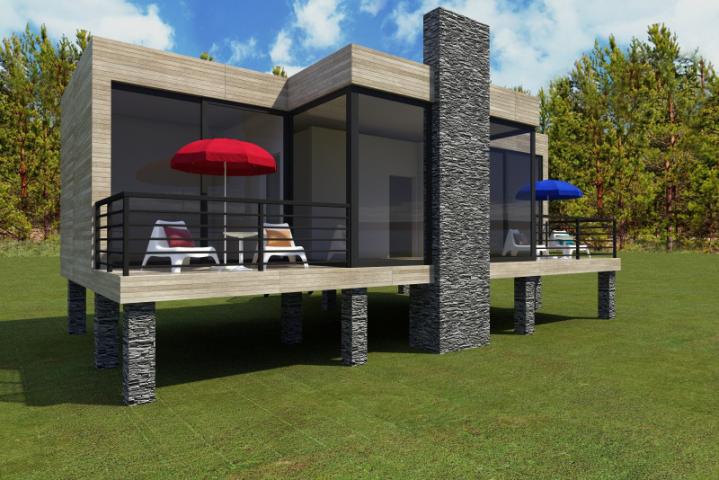 Проект небольших загородных домов на турбазе на Байкале