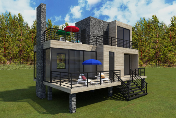 Проект небольших загородных домов на турбазе на Байкале