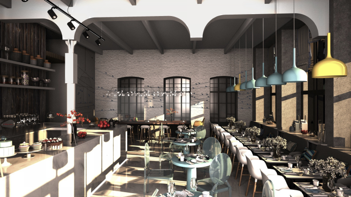 Интерьер кафе PUDRA