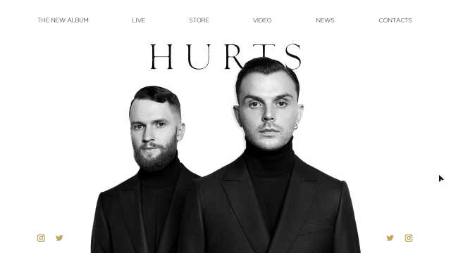 Сайт группы HURTS (+ВИДЕО ПРЕЗЕНТАЦИЯ РАБОТЫ)