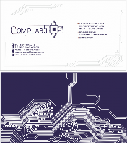 Визитки для "CompLab51"