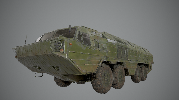 low poly модель тактическая ракетная установка ока
