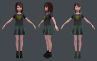 Girl in skirt