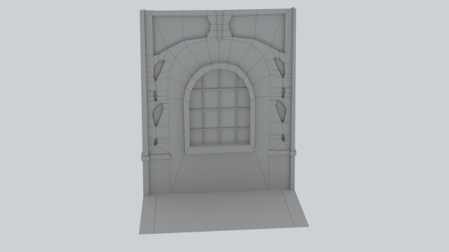 Окно в спальне Low poly