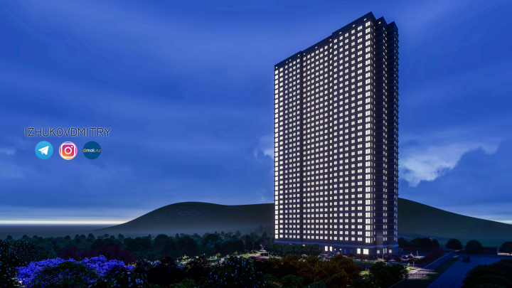 Жилой 36-этажный дом в г.Москве (2)