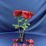 Роза в вазе