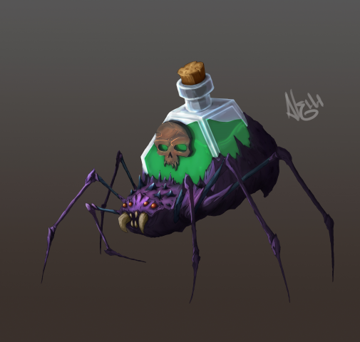 Spider - bottle of poison