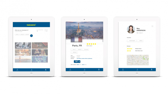 UI // Travelmatch (tablet version)