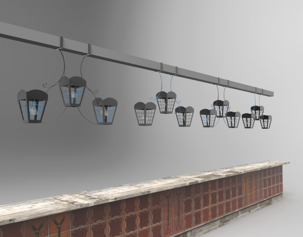 Светильники над барной стойкой