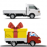 Hyundai  Porter для каталога новогодних подарков (до и после)