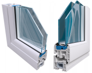 Стеклопакет в разрезе